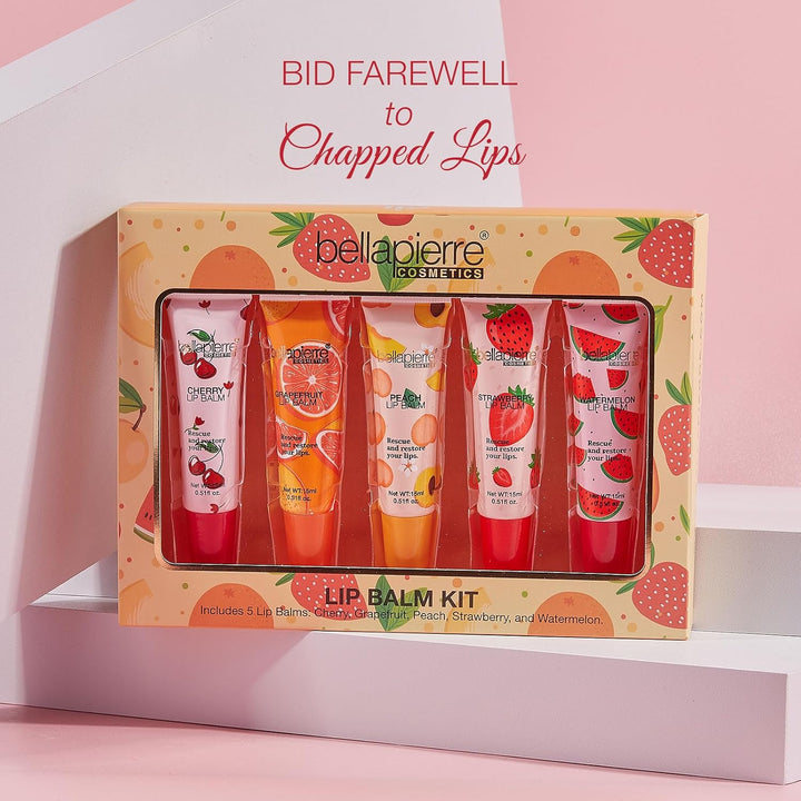 bellapierre Cosmetics - Kit de bálsamo labial natural de 5 piezas |...