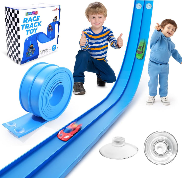Juguetes flexibles de pista de carreras para niños: pista de rampa...