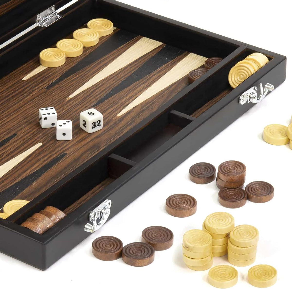 Merchant Ambassador Craftsman Deluxe Backgammon Set