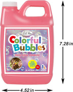 Lulu Home Solución concentrada de burbujas, 2 paquetes, 2 L, botella rosa