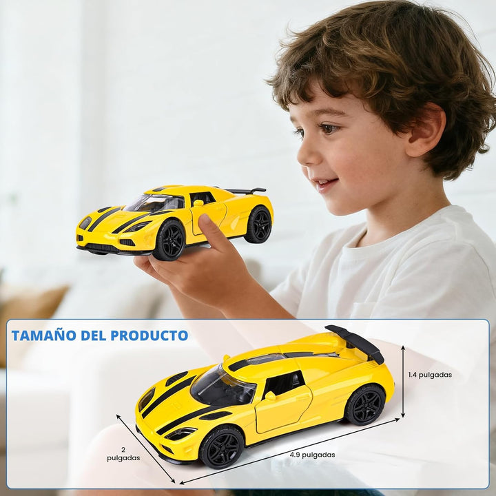 Paquete de 4 autos de juguete, 1\/36 de metal fundido a presión con...