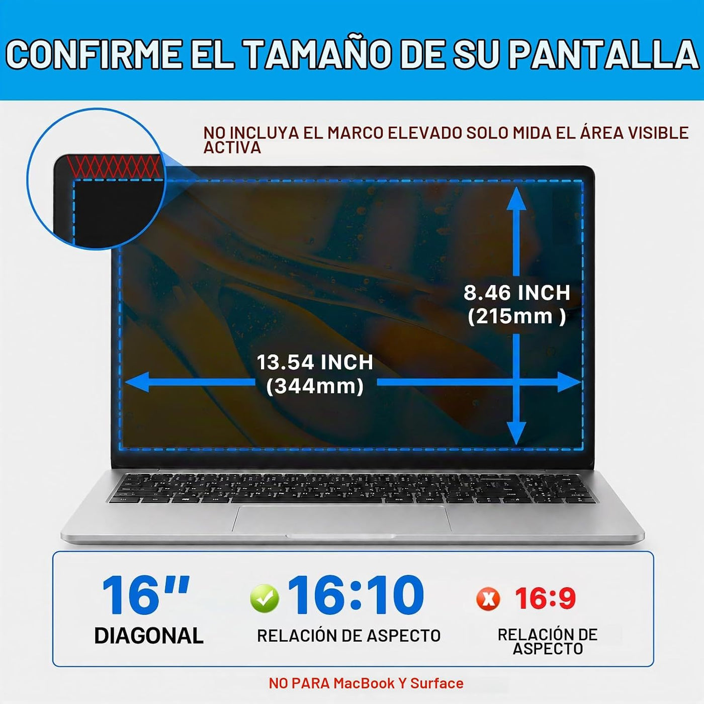 STARY Protector de pantalla de privacidad para portátil de 360° de...