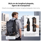 K&F CONCEPT Trípode de fibra de carbono de 60" con cabezal fluido