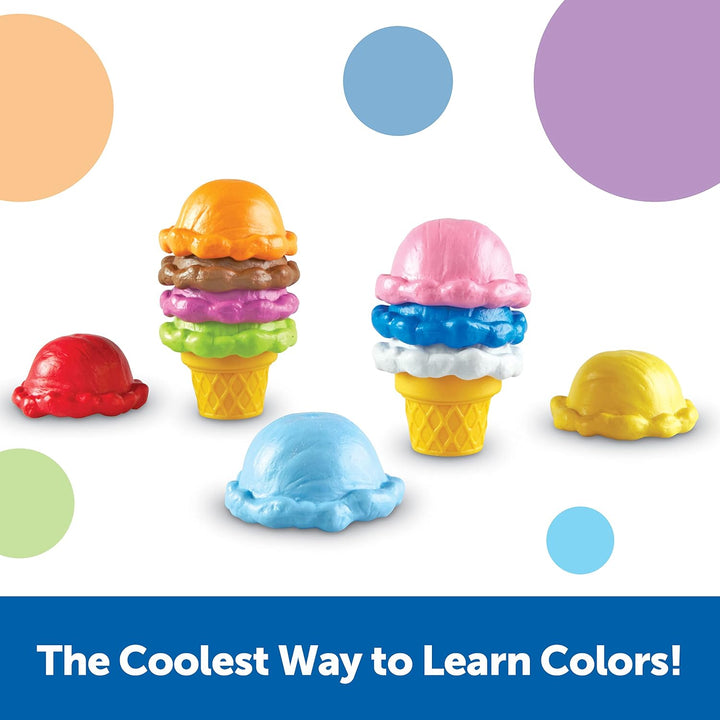 Learning Resources Smart Snacks Conos de Color Arcoíris - Cuchara d...