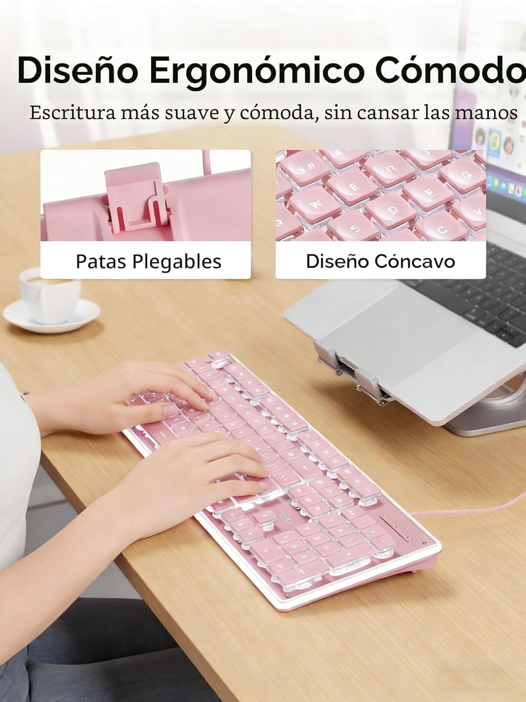 SEUNKWANG EWEADN GX710S Teclados Retroiluminados para Computadora,...