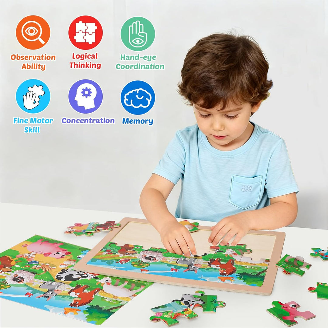 Vextronic Rompecabezas de madera para niños de 4 a 6 años