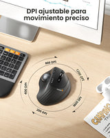 ProtoArc Ratón Trackball Inalámbrico, EM01 NL Ergonómico Bluetooth...