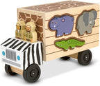 Camión de rescate de animales de Melissa & Doug, varias formas, Estándar, talla única , Rojo