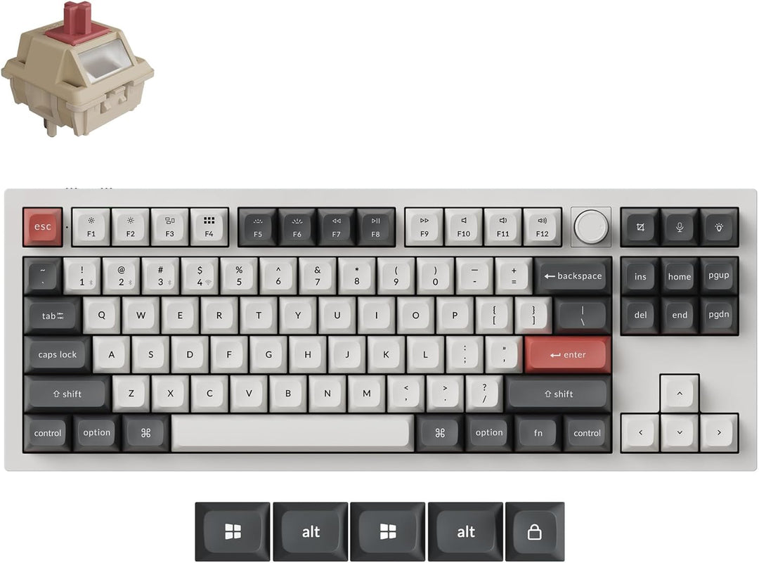 Keychron Teclado mecánico ultra inalámbrico Q3 con frecuencia de so...