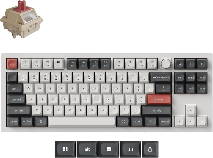 Keychron Teclado mecánico ultra inalámbrico Q3 con frecuencia de so...