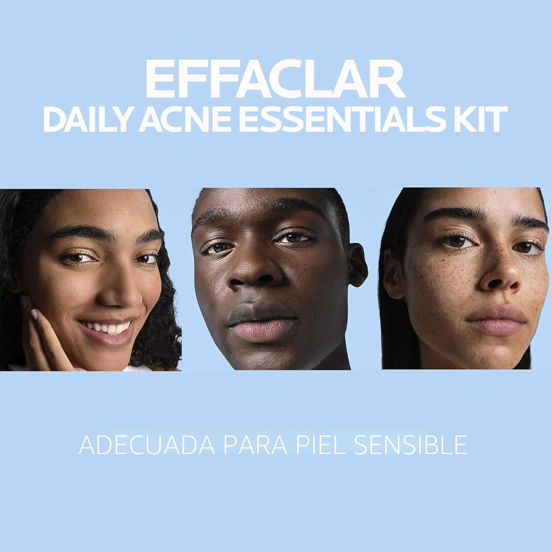Kit Esencial de Acné Diario Effaclar, Sistema de Tratamiento de Acn...