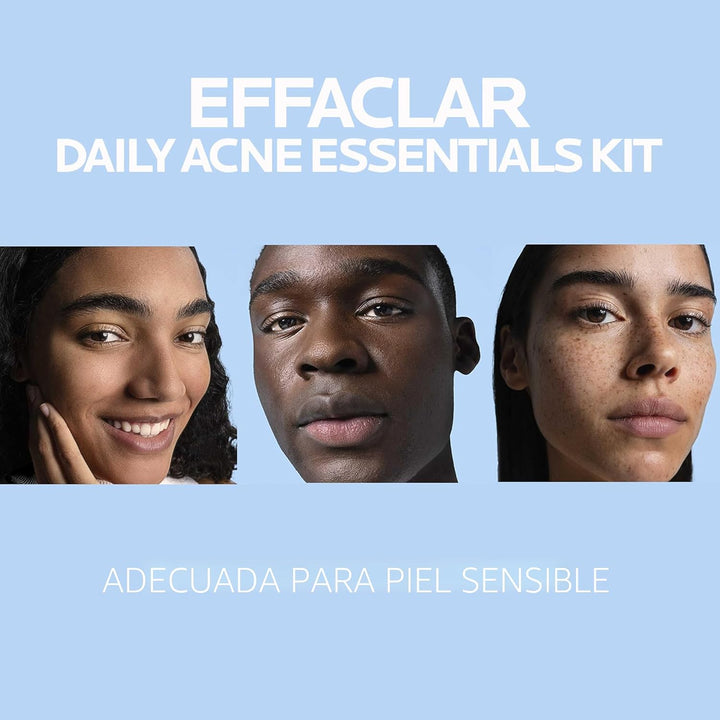 Kit Esencial de Acné Diario Effaclar, Sistema de Tratamiento de Acn...