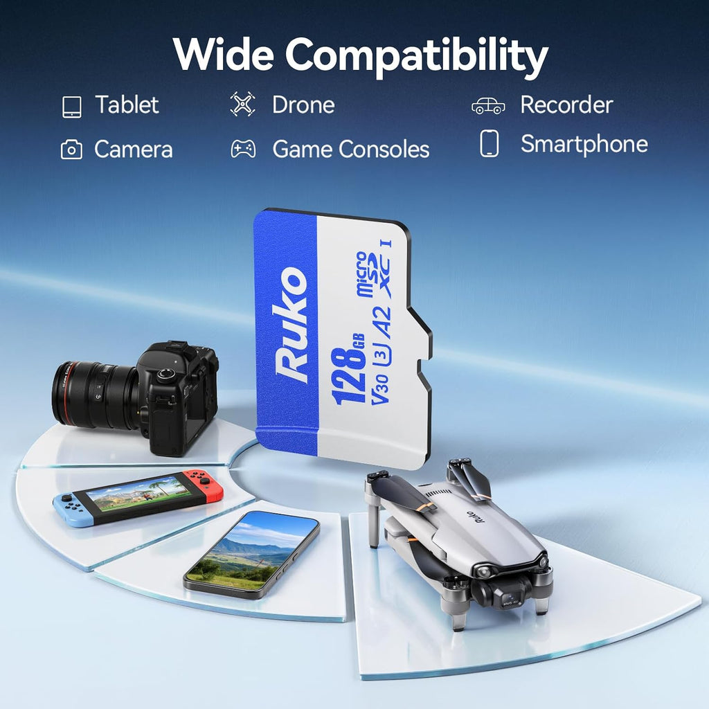 Ruko Tarjeta MicroSD R128G y dron U11MINI 4K