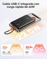 VIYISI Cargador portátil ultra delgado pequeño 10000mah con cable U...