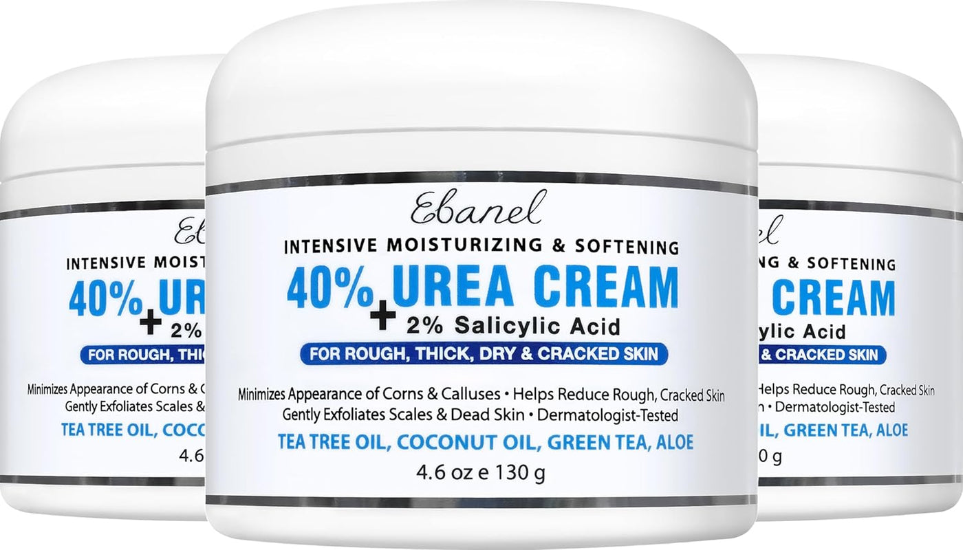 Ebanel Crema de urea 40% más ácido salicílico, paquete de 3 unidade...