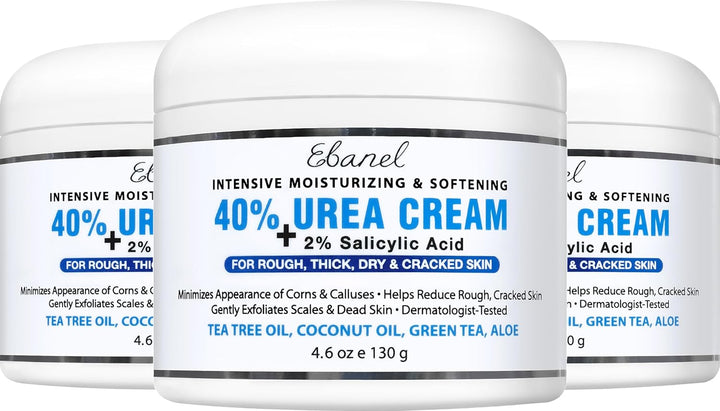 Ebanel Crema de urea 40% más ácido salicílico, paquete de 3 unidade...