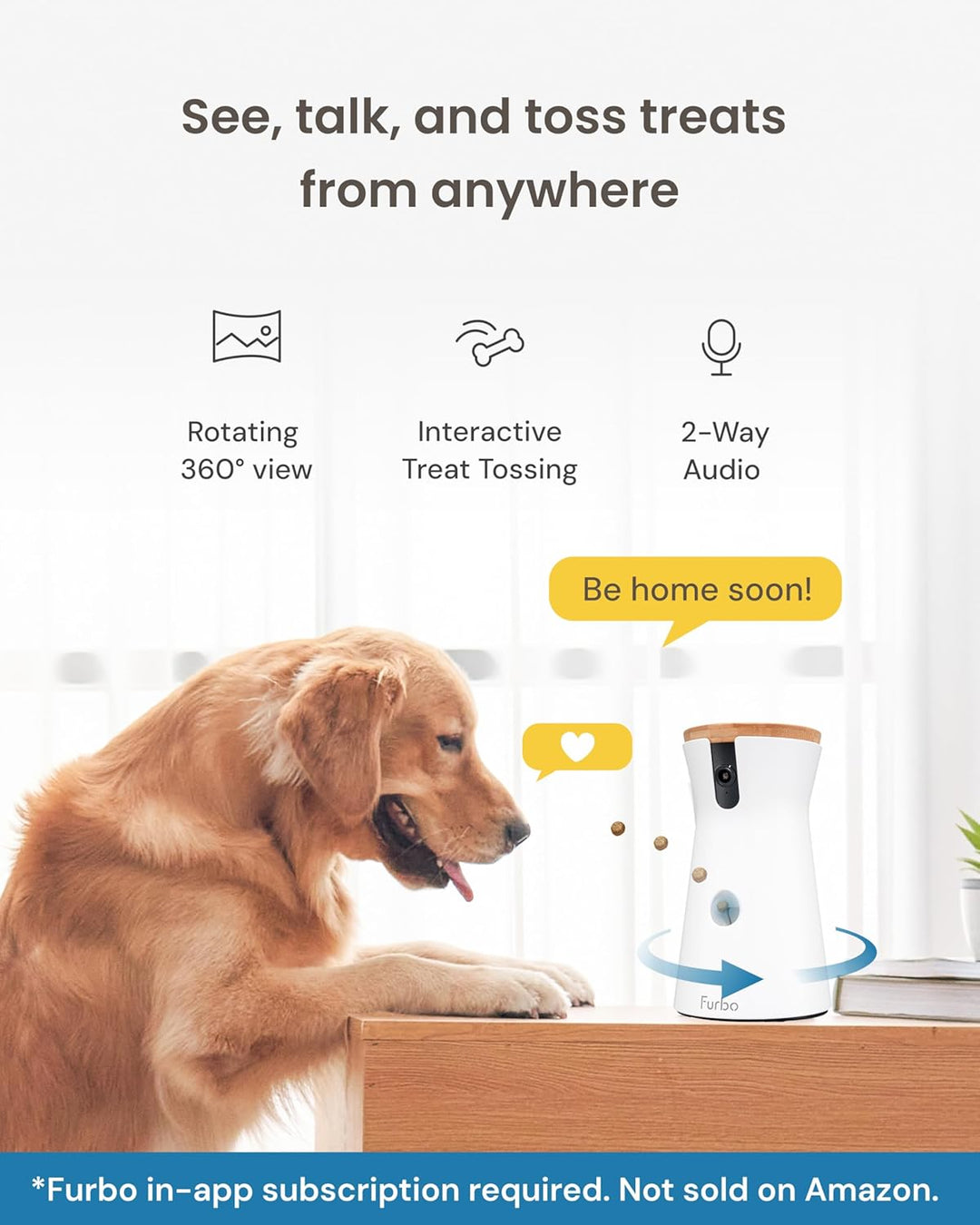 Furbo Cámara para perros de 360° [requiere suscripción] Desbloqueo...