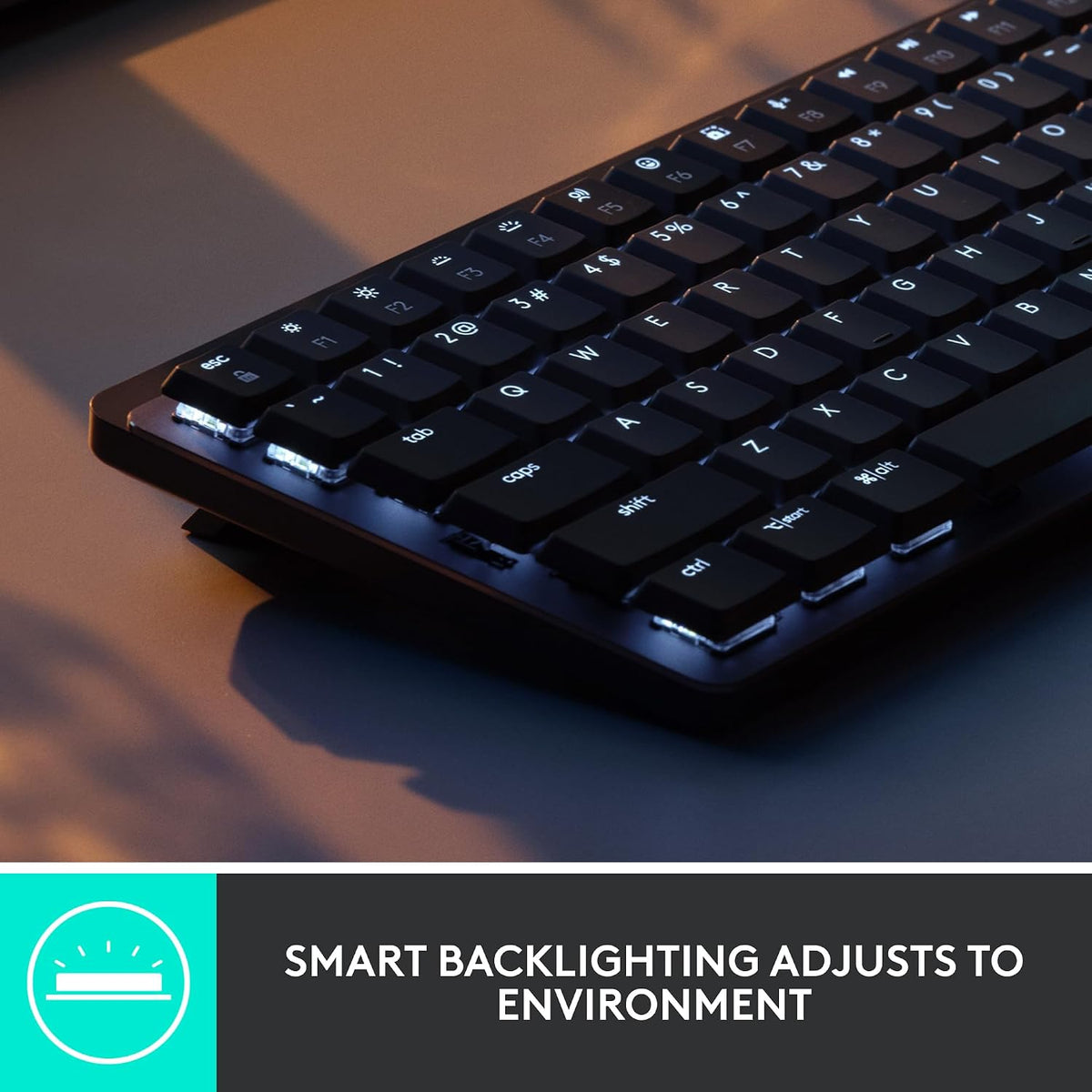 Logitech MX - Mini teclado inalámbrico iluminado mecánico, interrup...