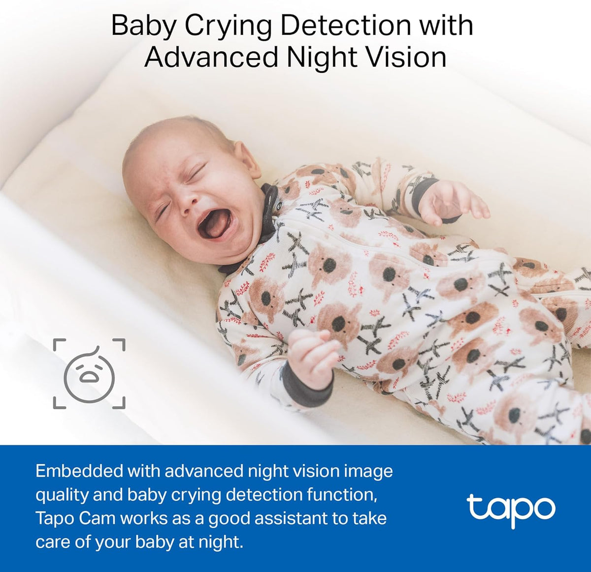 Tapo Cámara de seguridad interior 1080P para monitor de bebé