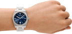 Emporio Armani Reloj para hombres de 3 manecillas o cronógrafo con correa de acero inoxidable; reloj de vestir para hombres