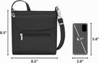Travelon - Mini bolsa clásica de hombro antirrobo