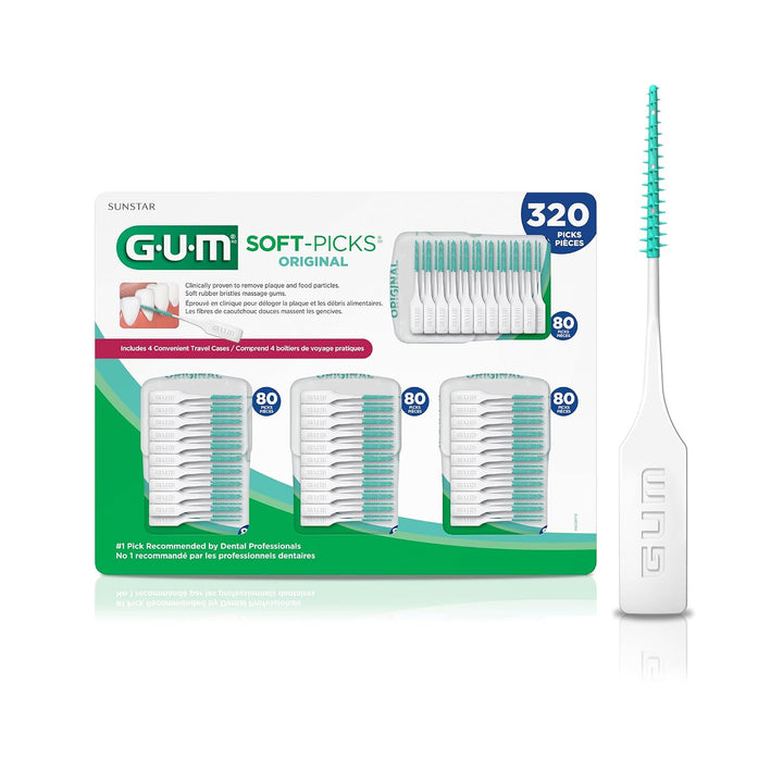 GUM Soft-Picks Original, púas dentales fáciles de usar para limpiez...