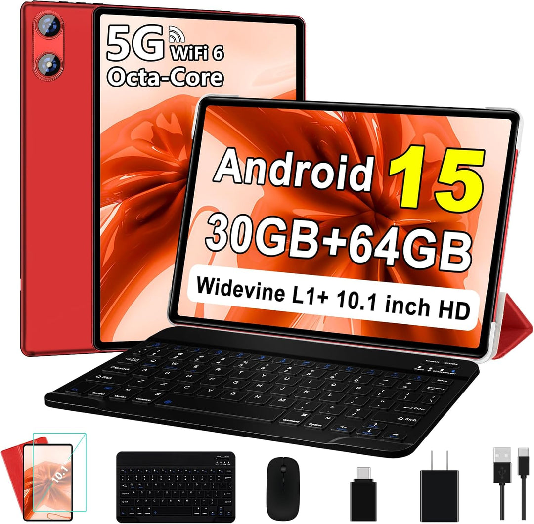 UJJ Tableta 2026 con Android 15 de 10 pulgadas con Gemini AI, 30GB+...