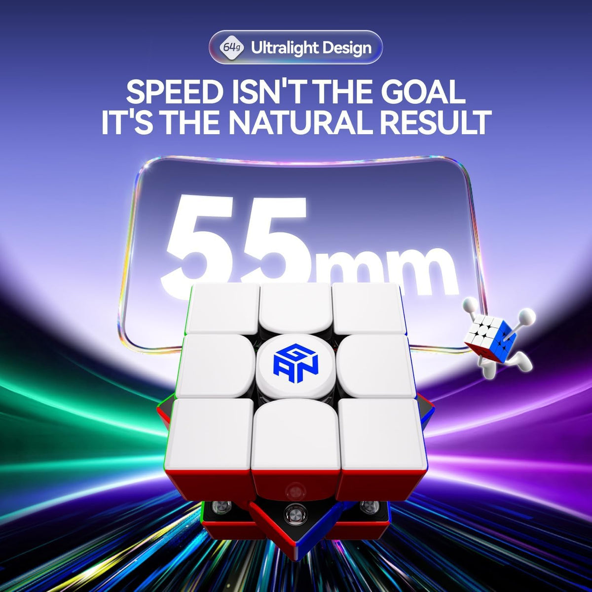 GAN V100 Maglev UV con pegatina, cubo de velocidad 3x3 regalo magnético
