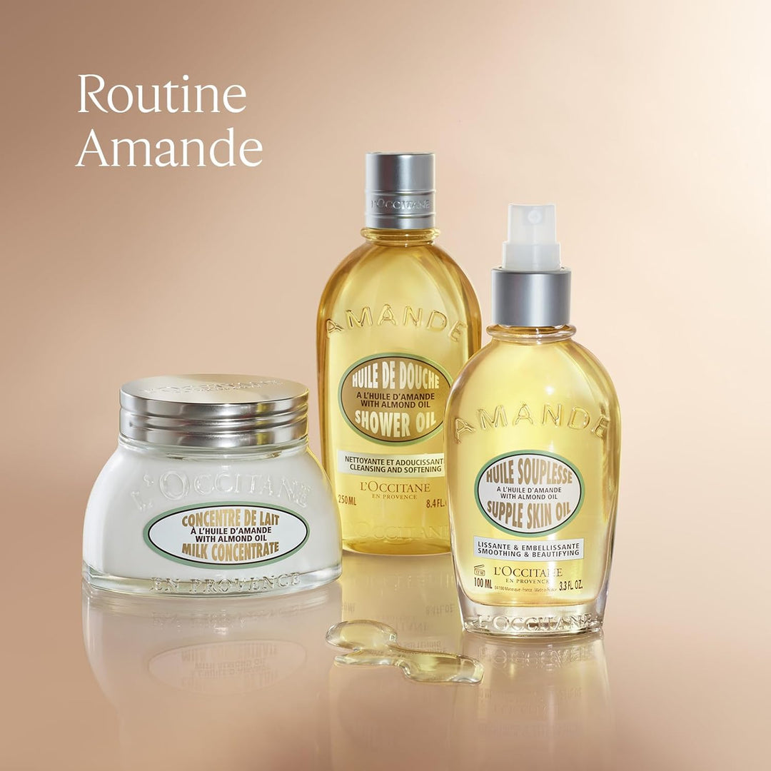 L'OCCITANE Aceite de ducha de almendra limpiador y suavizante,...