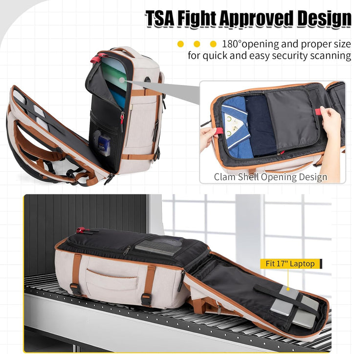 Mochila de viaje Velaybor 42L con 4 cubos de embalaje, bolsa de man...