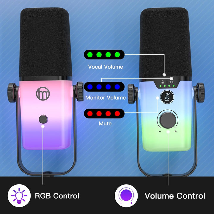 ZealSound Micrófono USB para Gaming, Micrófono de PC para Teléfono,...