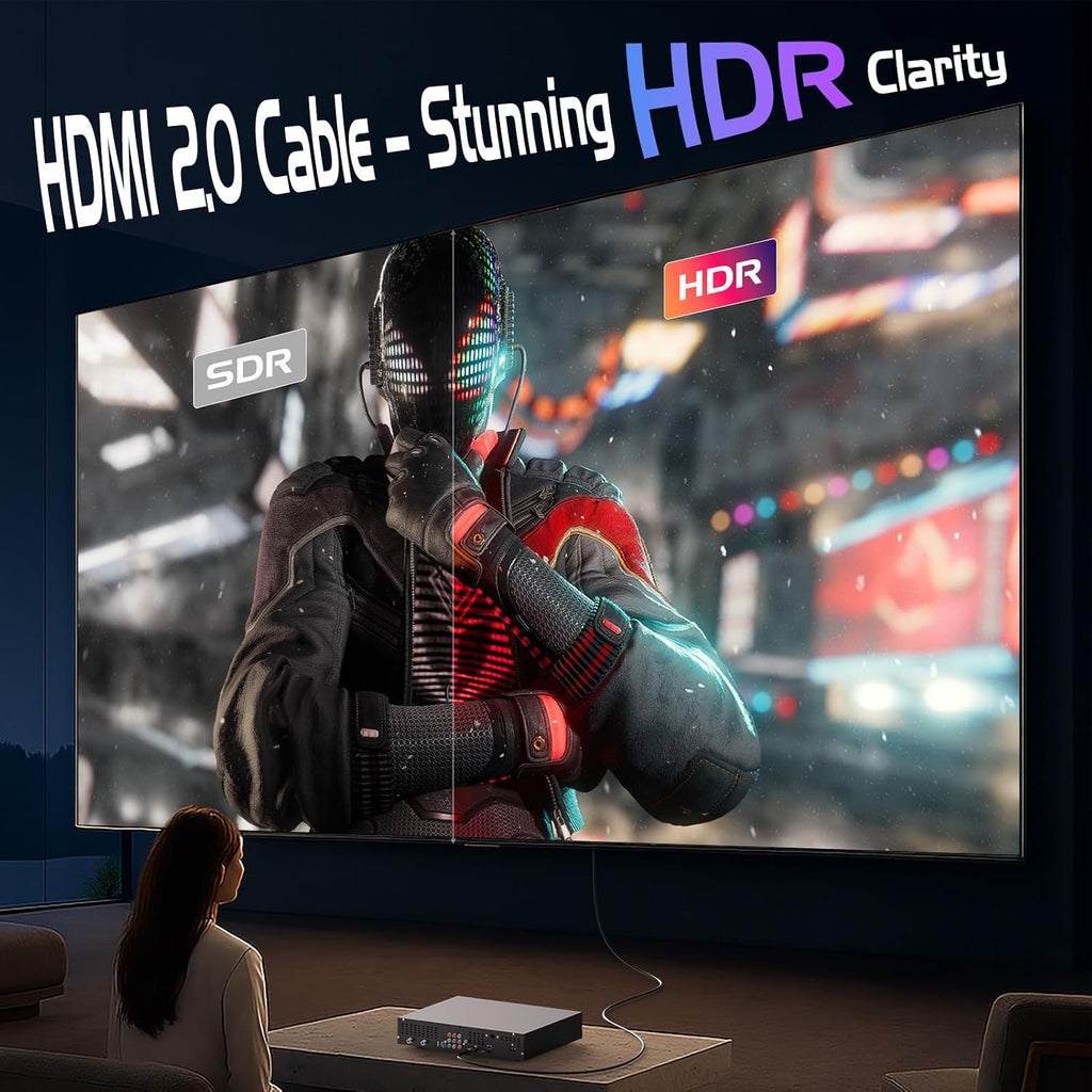 Paquete de 4 cables HDMI de 6 pies
