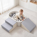 Hoohtoot Bloques de escalada de espuma con pozo de bolas para bebés
