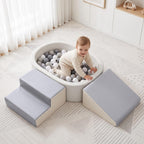 Hoohtoot Bloques de escalada de espuma con pozo de bolas para bebés