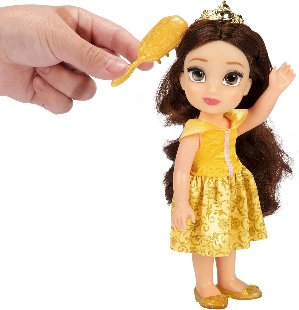 Muñeca Disney Princess Belle y Set de Regalo Petite Phillipe, Amarillo