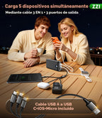 ZZI Cargador portátil Power Bank 60000mAh, 22.5W PD Paquete de baterías de