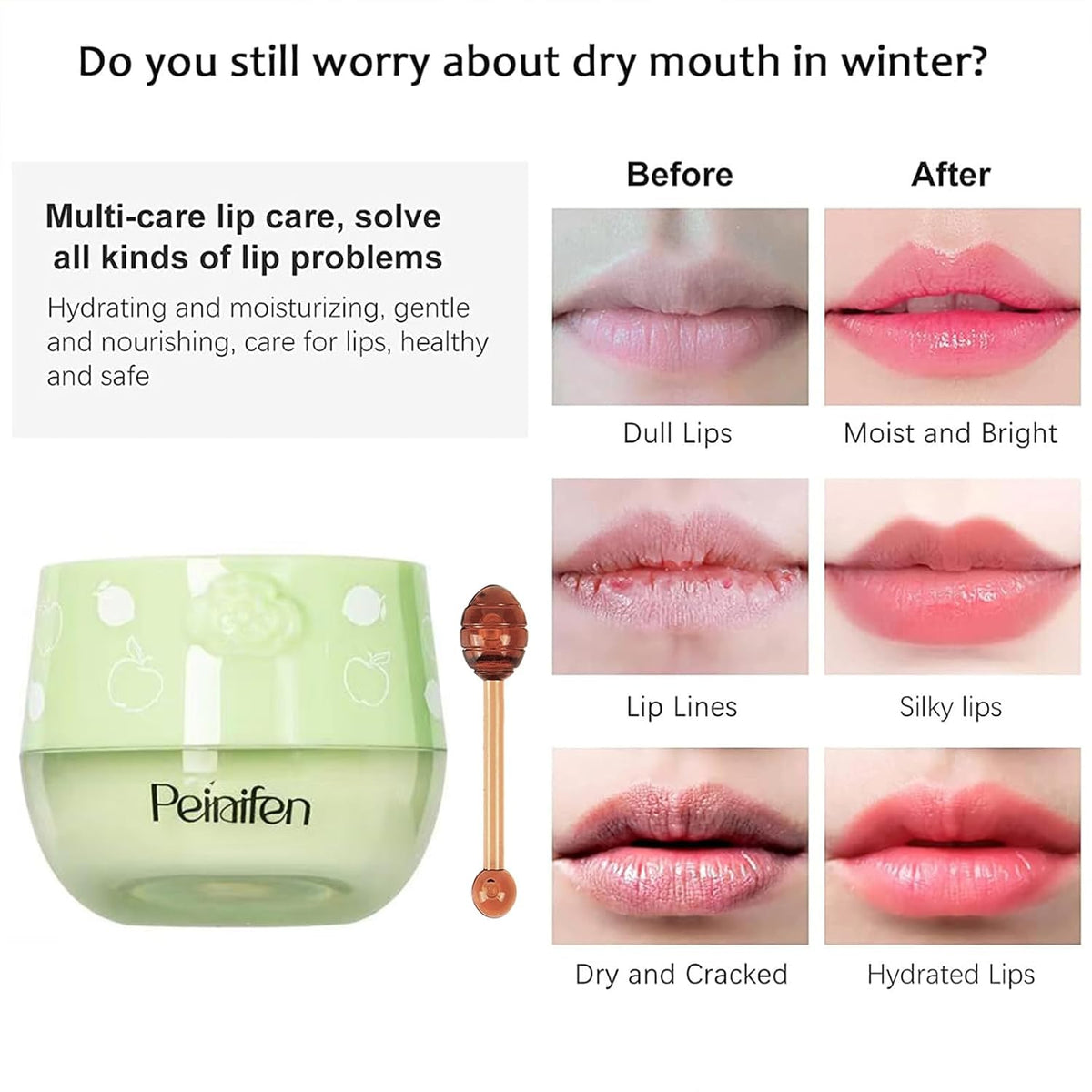 9 piezas de bálsamo labial de miel Charm Kiss, mascarilla labial de...