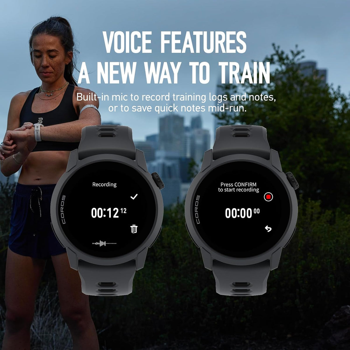 COROS Reloj GPS deportivo ultraligero PACE 4 (silicona negra, estándar)