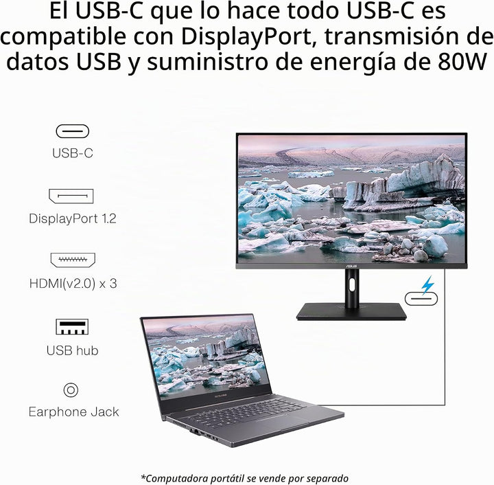 ASUS ProArt PA32UCR-K Monitor profesional 4K HDR USB-C de 32 pulgad...