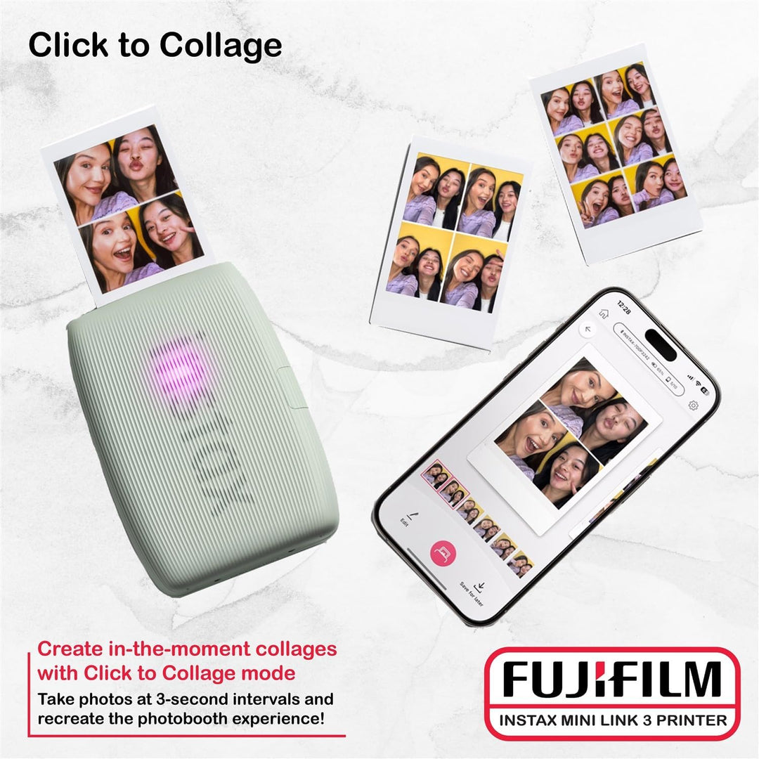 Fujifilm Instax Mini Link 3 - Paquete de impresora Instax Mini Film...