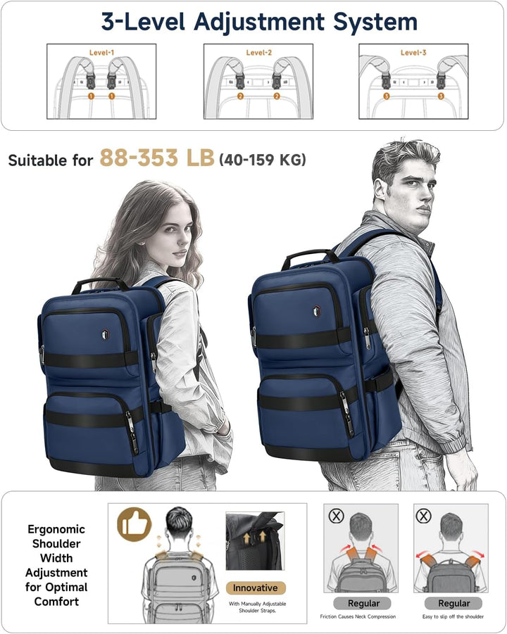 RoyalAnt Mochila de trabajo para hombres, mochila para laptop de 17...