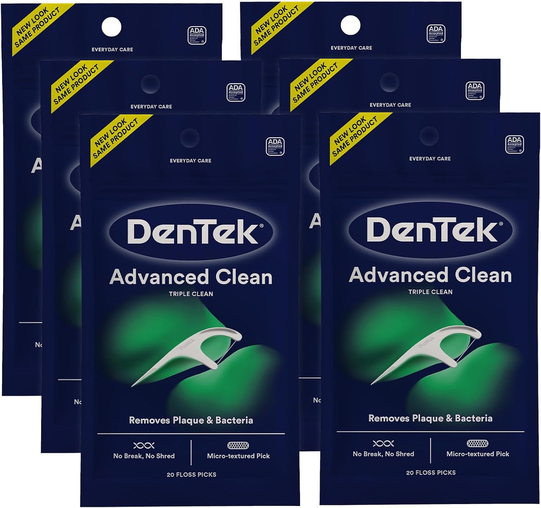 DenTek Triple Clean Picos de hilo dental de limpieza avanzada, sin...