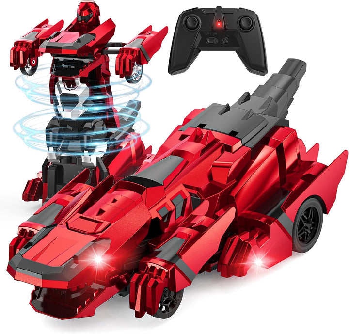 Kroyedfuw Coches RC de Dinosaurio que se Transforman, Coche de Cont...