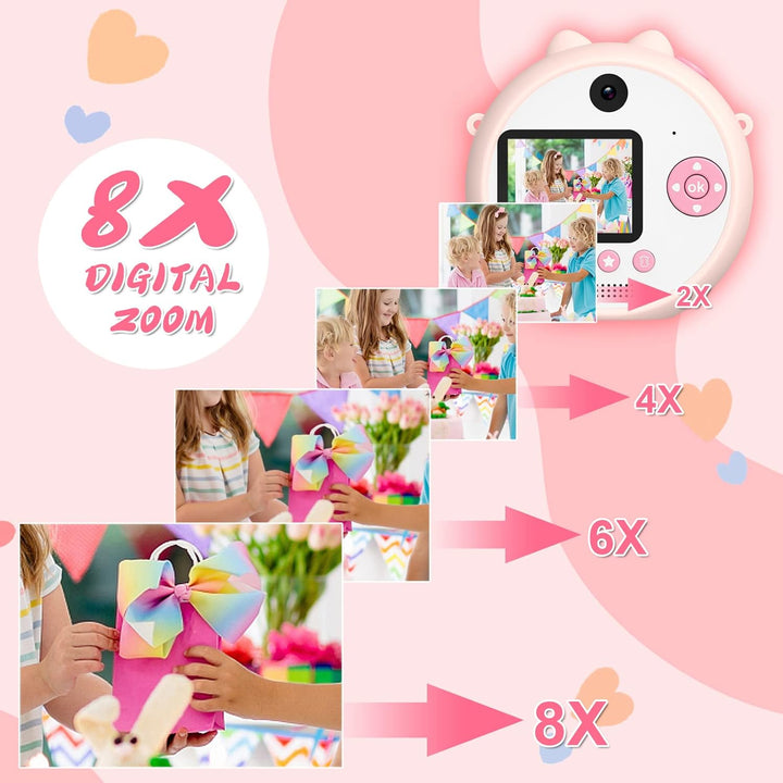 Cámara para niños con trípode, cámara digital para niños de 3 a 12...