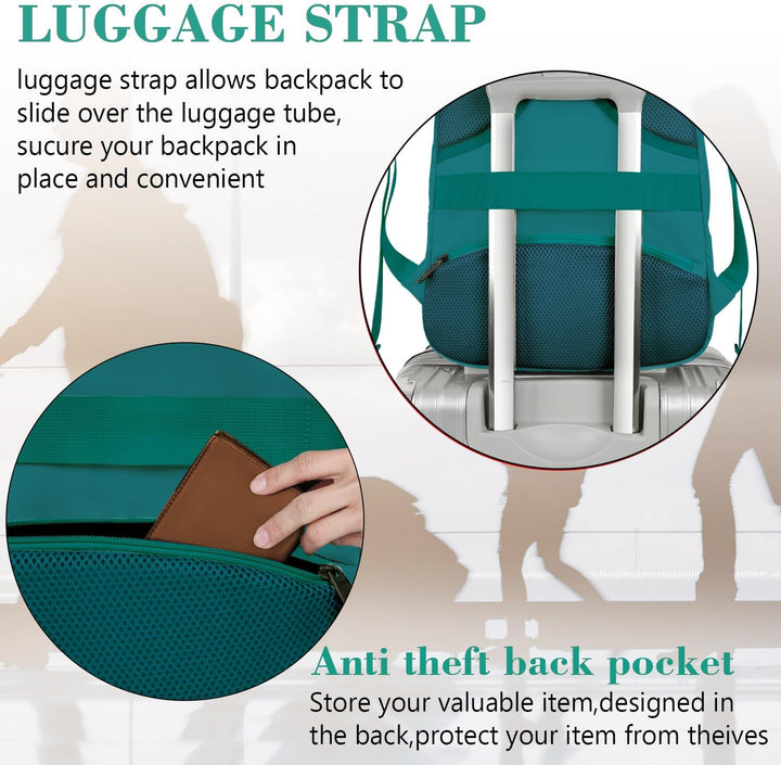 MATEIN Mochila delgada para laptop, antirrobo de 15.6 pulgadas, moc...