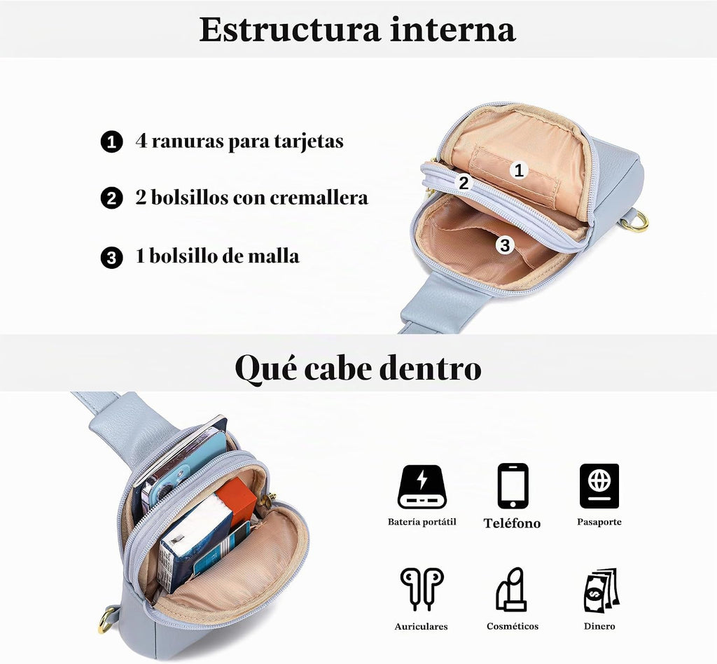 Bolsos cruzados pequeños para mujer, bolso bandolera mini para viaje