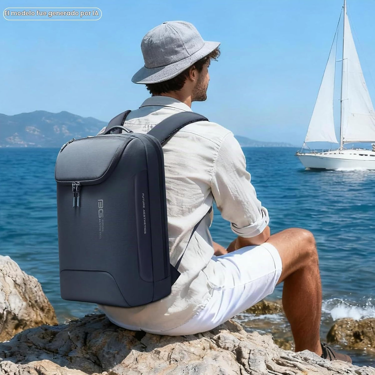 BANGE Mochila ergonómica antirrobo para laptop para hombres y mujeres, mochila de viaje de negocios de 15.6 pulgadas, impermeable, ligera, duradera para oficina, al aire libre