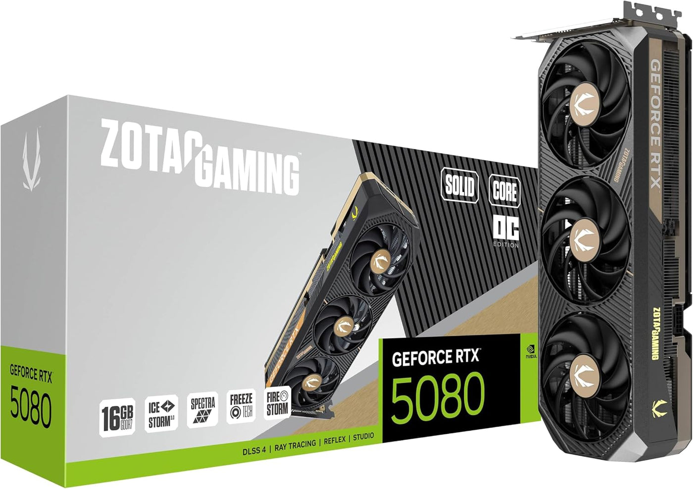 ZOTAC Gaming GeForce RTX 5080 Solid CORE OC DLSS 4 16GB GDDR7 256-b...