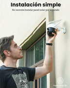 aosu Cámara solar inalámbrica para exteriores, cámara de seguridad