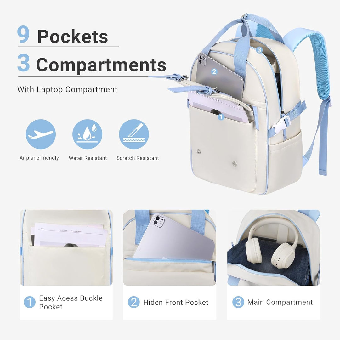 MOSISO Mochila para laptop para mujeres y hombres, mochila de compu...